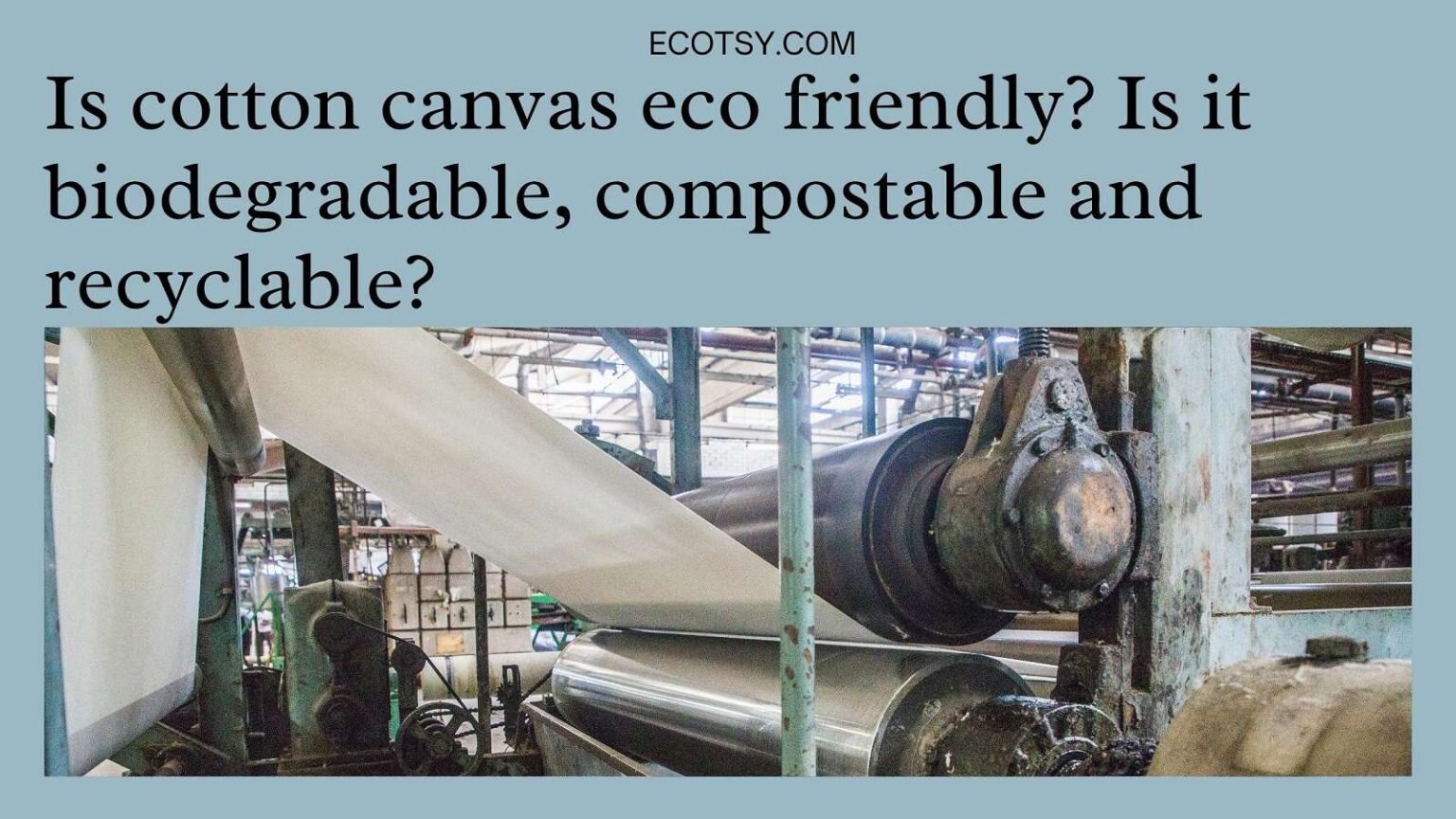 Is cotton canvas eco friendly? Is it biodegradable, compostable and